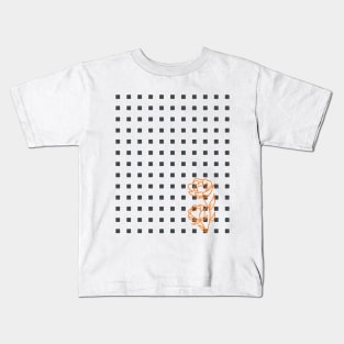 Abstract Polygon Orange Flower Kids T-Shirt